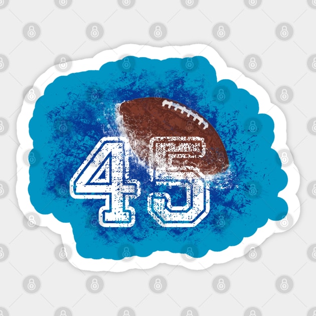 Football jersey Number 45 Sticker by Scar